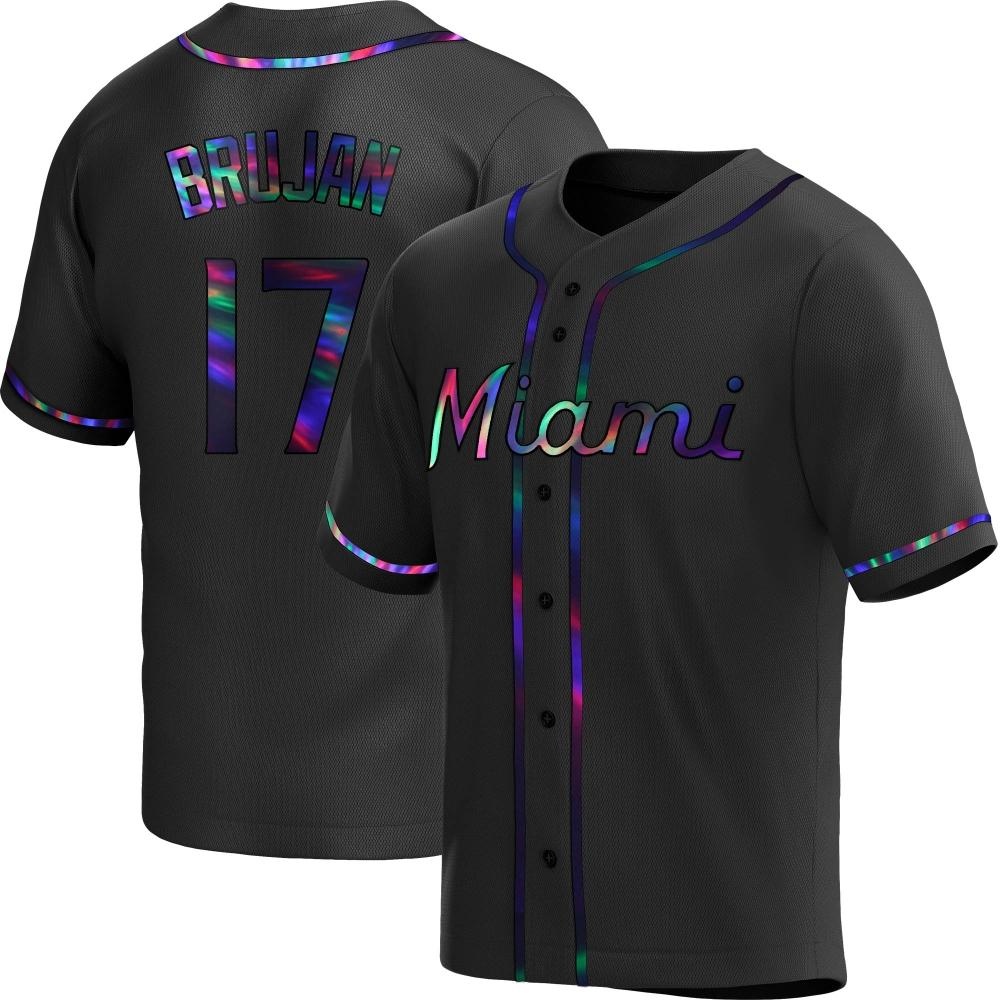 Replica Miami Marlins Vidal Brujan Alternate Jersey - Black Holographic Replica Miami Marlins Vidal Brujan Alternate Jersey - Black Holographic
