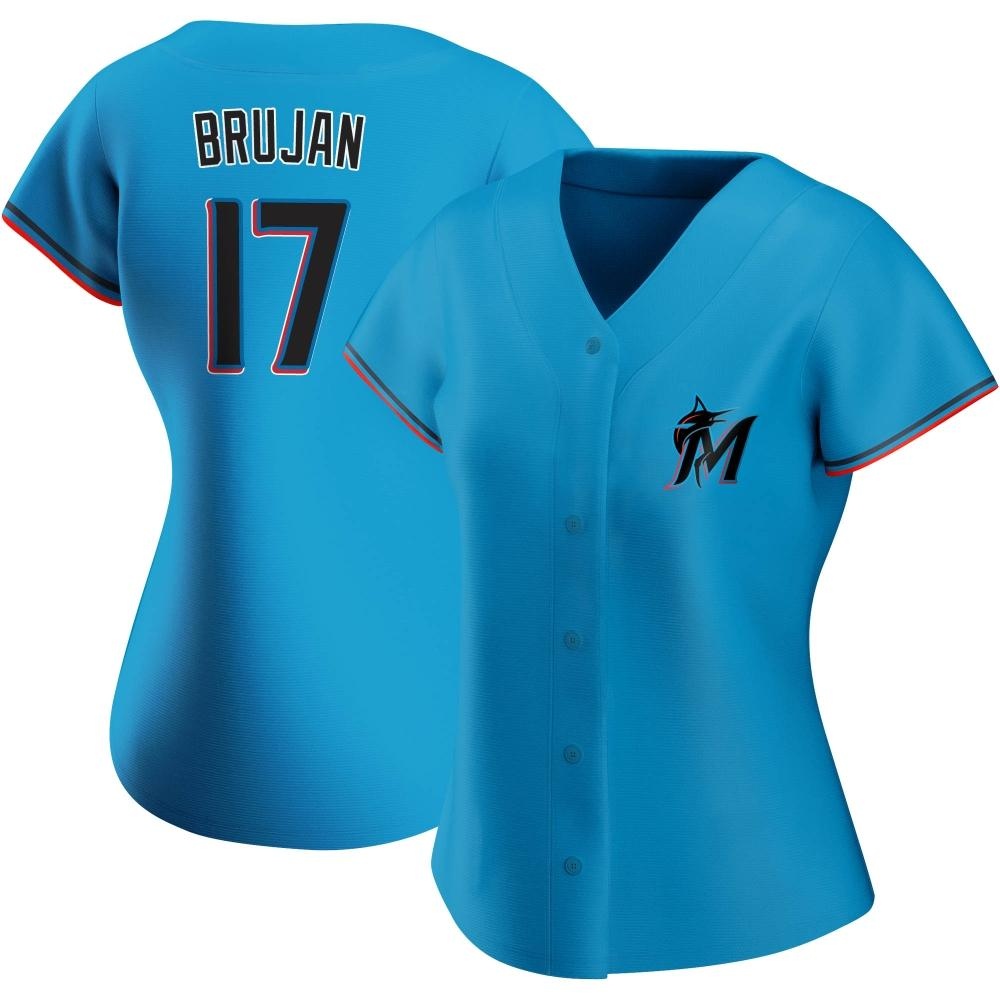Women's Replica Miami Marlins Vidal Brujan Alternate Jersey - Blue Women's Replica Miami Marlins Vidal Brujan Alternate Jersey - Blue