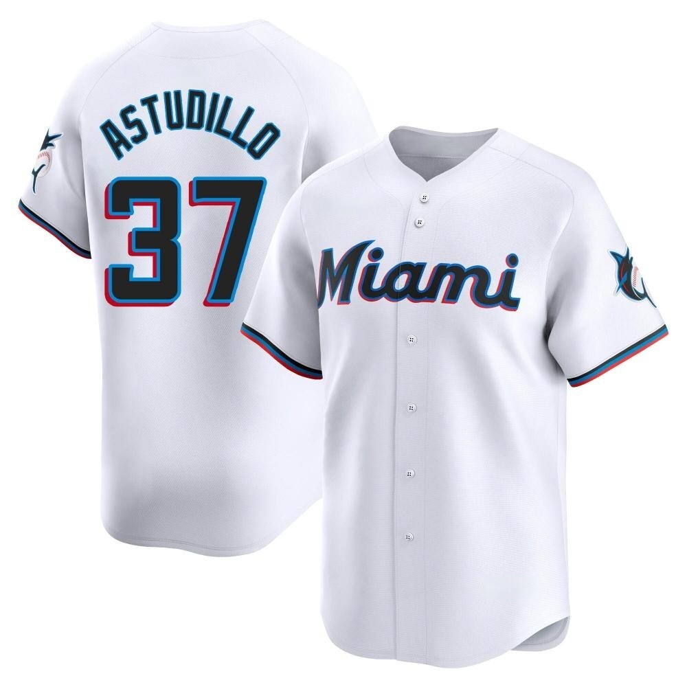 Limited Miami Marlins Willians Astudillo Home Jersey - White Limited Miami Marlins Willians Astudillo Home Jersey - White