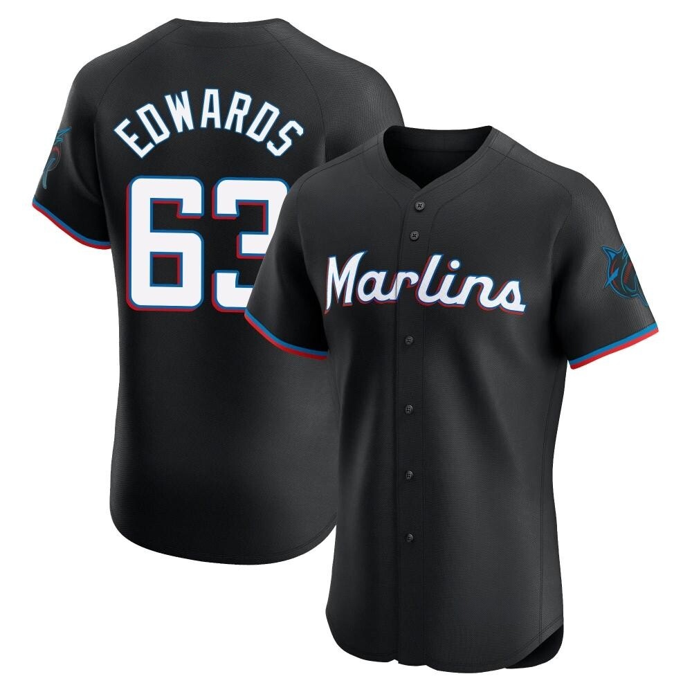 Elite Miami Marlins Xavier Edwards Alternate Vapor Premier Jersey - Black Elite Miami Marlins Xavier Edwards Alternate Vapor Premier Jersey - Black