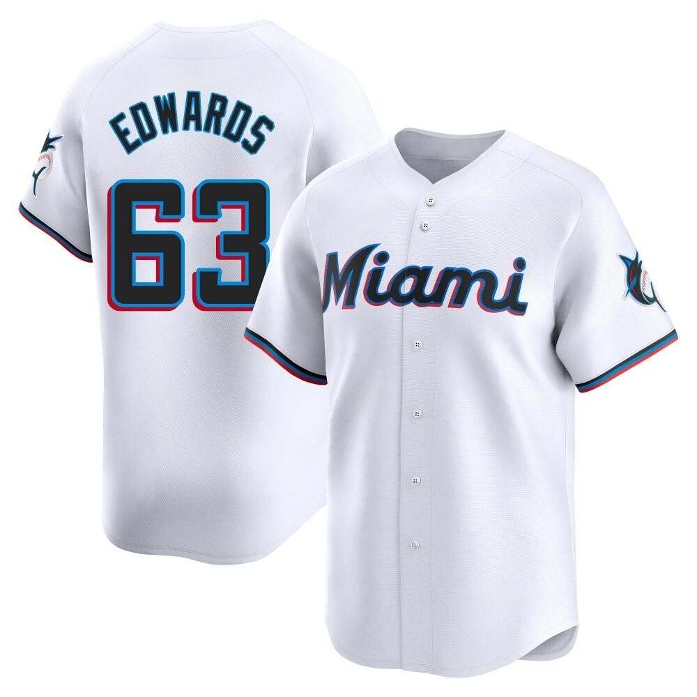 Youth Limited Miami Marlins Xavier Edwards Home Jersey - White Youth Limited Miami Marlins Xavier Edwards Home Jersey - White